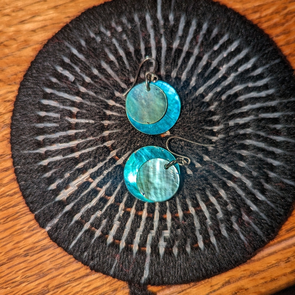 Turquoise round Earrings